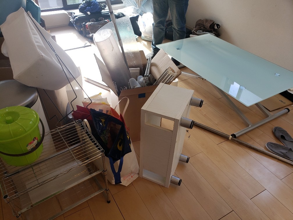 新宿区の引っ越し前に行った不用品回収事例-ビフォー
