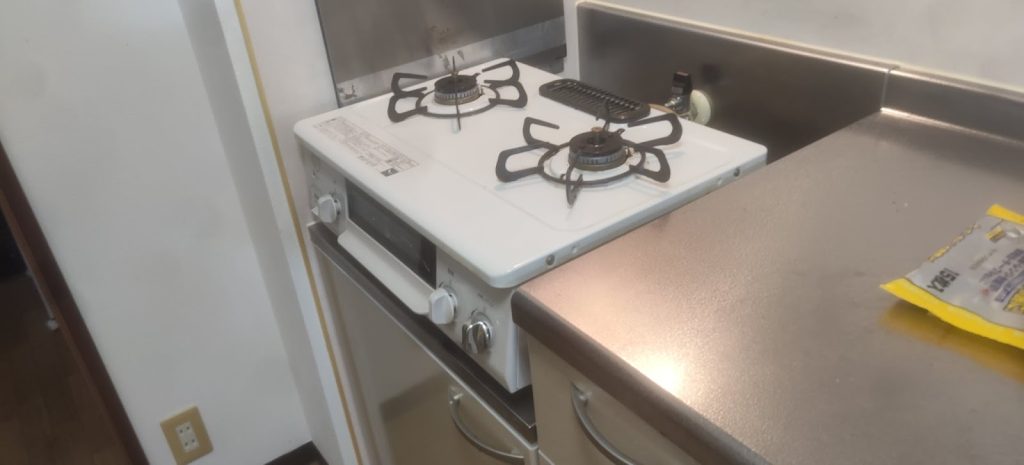 南丹市の据え置き型ガスコンロの不用品回収事例