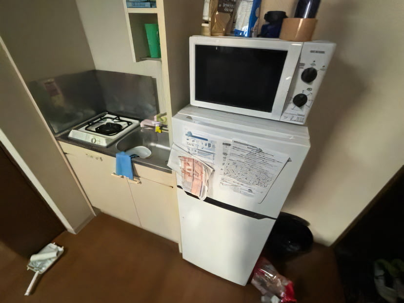寒川町のアパートで家電の単品不用品回収事例-ビフォー