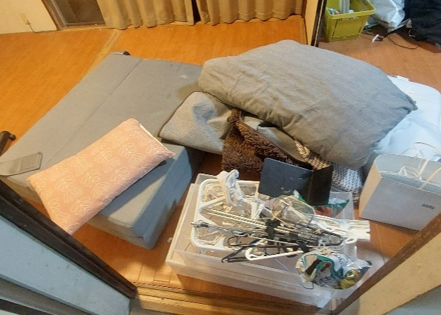 清川村の短時間で対応した戸建て不用品回収事例-ビフォー