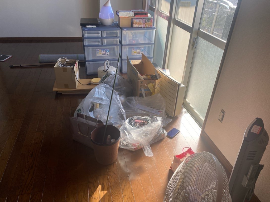 牧之原市の引越しに伴う不用品回収事例-ビフォー