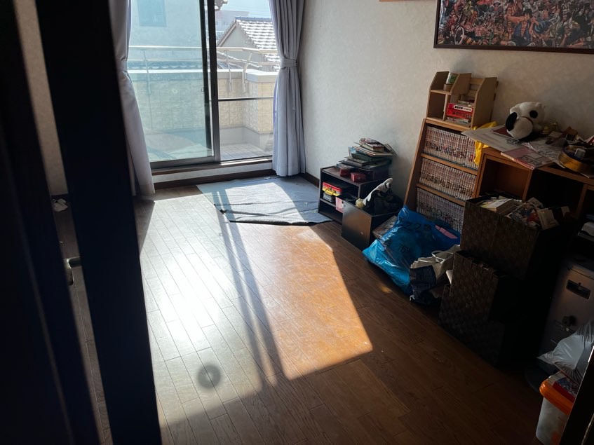 苫小牧市【不用品回収】二段ベッド、キャビネット、モニターの作業後